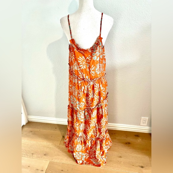 Blu Pepper Orange Floral Dress - Picture 2 of 3